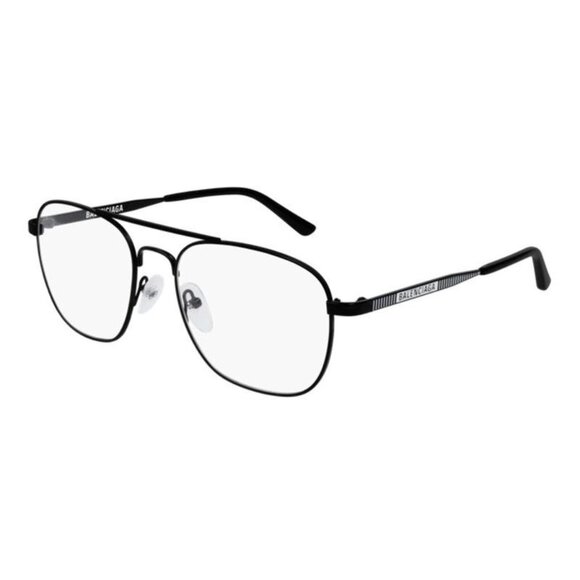 NEW BALENCIAGA EYEGLASSES BB0037O 001 BLACK UNISEX AVIATOR EYEWEAR - Picture 1 of 3